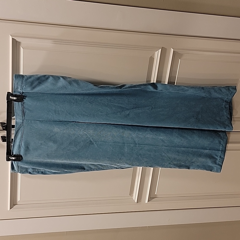 Alfred Dunner corduroy pull-on pants, aqua blue, size 18